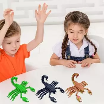 3D-печатная фигурка скорпиона, подвижные суставы, красочная фигурка скорпиона, шарнирная модель животного, игрушка-фиджет, украшение для рабочего стола, орнамент S