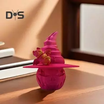 3D-печатная фигурка тыквы на Хэллоуин, красочная летучая мышь, шляпа ведьмы, тыквенная голова, игрушка-фиджет, украшение для домашнего офиса, рабочего стола, украшение для вечеринки