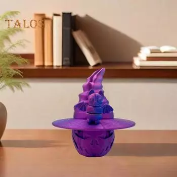 3D-печатная фигурка тыквы на Хэллоуин, красочная летучая мышь, шляпа ведьмы, тыквенная голова, игрушка-фиджет, украшение для домашнего офиса, рабочего стола, украшение для вечеринки