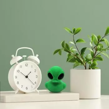 3D-печатная фигурка утки-инопланетянина, зеленая статуя утки, скульптура, модель животного, домашний офис, книжная полка, украшение для рабочего стола, орнамент зелёный