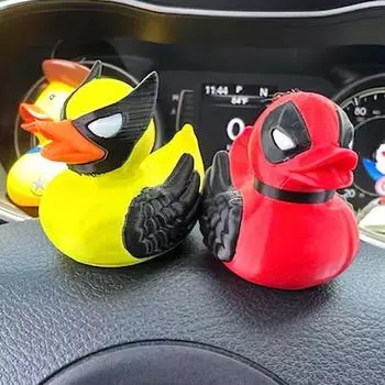 3D-печатная фигурка утки, маленькая статуэтка утки, скульптура, модель животного, приборная панель автомобиля, домашний офис, книжная полка, украшение для рабочего стола, орнамент жёлтый