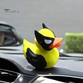 3D-печатная фигурка утки, маленькая статуэтка утки, скульптура, модель животного, приборная панель автомобиля, домашний офис, книжная полка, украшение для рабочего стола, орнамент красный