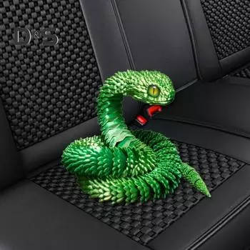 3D-печатная фигурка змеи с подвижными суставами, фигурка змеи, шарнирная модель животного, игрушка для домашнего офиса, книжной полки, украшения рабочего стола, орнамент 30cm светло-фиолетовый