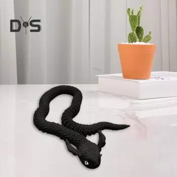 3D-печатная фигурка змеи с подвижными суставами, фигурка змеи для снятия стресса, шарнирная модель животного, игрушка-фиджет, украшение для домашнего офиса, рабочего стола, орнамент фиолетовый