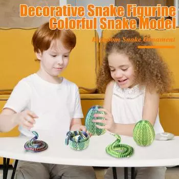 3D-печатная фигурка змеиного яйца, подвижные суставы, модель фигурки змеи, игрушка-фиджет, змеиное яйцо золотистый