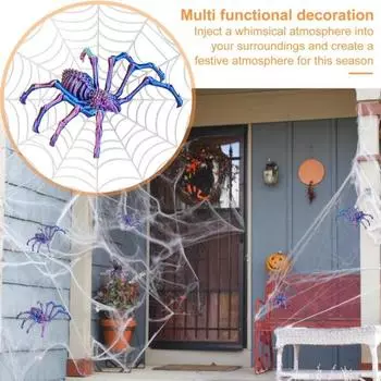 3D-печатная гигантская фигурка паука с выдвижными подвижными суставами Хэллоуин жуткий шарнирный паук 17cm