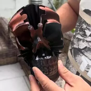 3D-печатная игрушка-череп для снятия стресса, вращающийся череп, украшение, портативная механическая блокирующаяся голова-шестеренка, сенсорная игрушка-фиджет для детей, подростков и взрослых, подарок
