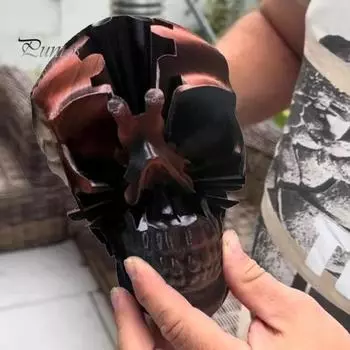 3D-печатная игрушка-череп для снятия стресса, вращающийся череп, украшение, портативная механическая блокирующаяся голова-шестеренка, сенсорная игрушка-фиджет для детей, подростков и взрослых, подарок белый