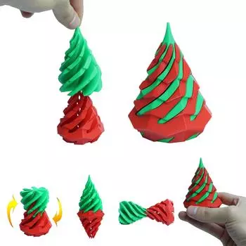 3D-печатная игрушка для декомпрессии, вращающаяся спиральная проникающая скульптура для снятия стресса и беспокойства One Size зелёный