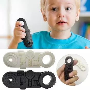 3D-печатная игрушка-фиджет 5-в-1 с вращающейся шестеренкой и гироскопическим спиннером, портативная игрушка для снятия стресса для всех возрастов, студентов, офисных работников белый