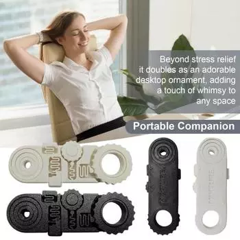 3D-печатная игрушка-фиджет 5-в-1 с вращающейся шестеренкой и гироскопическим спиннером, портативная игрушка для снятия стресса для всех возрастов, студентов, офисных работников белый