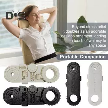 3D-печатная игрушка-фиджет 5-в-1 с вращающейся шестеренкой и гироскопическим спиннером, портативная игрушка для снятия стресса для всех возрастов, студентов, офисных работников белый