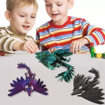 3D-печатная игрушка-фиджет птерозавр подвижные суставы летающий динозавр фигурка шарнирное крыло динозавр фиолетовый