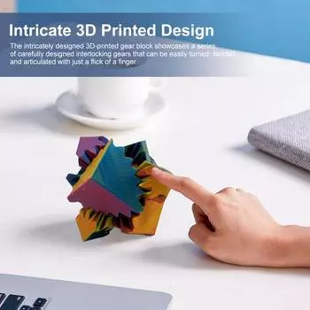 3D-печатная игрушка-куб-шестерня для снятия стресса, спин-куб для путешествий, портативная шестерня, квадратный блок, сенсорная игрушка-непоседа для детей, подростков, подарок для взрослых A