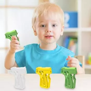 3D-печатная игрушка-пусковая установка для зубочисток, портативная игрушка для снятия стресса и беспокойства, запускающая игрушку-непоседу для детей и подростков, взрослых, подарок зелёный