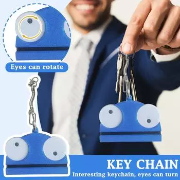 3D-печатная игрушка с брелоком в виде головы с движущимися глазами One Size синий