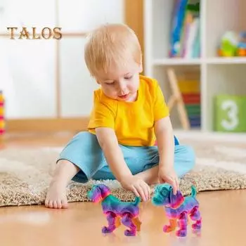 3D-печатная игрушка-щенок бигля, украшение с подвижными ушами и конечностями, карманная игрушка-фиджет бигля для детей и взрослых, подарочный декор стола