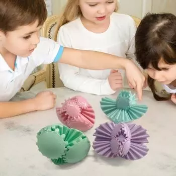 3D-печатная игрушка-шар-шестеренка для снятия стресса и беспокойства, вращающийся мяч, портативная механическая блокирующая сфера-шестеренка розовый