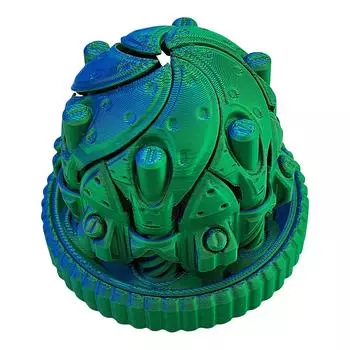 3D-печатная интегрированная вращающаяся коробка передач Cyber Gear Box Fun Decompression Model Decorations Gift One Size зелёный