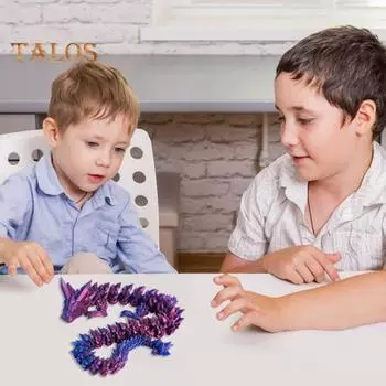 3D-печатная китайская фигурка дракона с подвижными суставами, подвижная фигурка, летающий дракон, подвижная модель, игрушка-фиджет, настольное украшение, орнамент 30cm