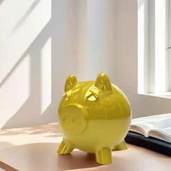3D-печатная копилка, украшение, мультяшная золотая свинья, монета, копилка, домашний офис, книжная полка, настольное украшение, подарок на день рождения для детей и взрослых