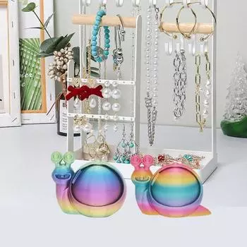 3D-печатная коробка для хранения улитки вращающаяся раковина улитки часы ювелирные изделия ключи брелок