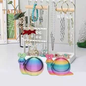 3D-печатная коробка для хранения улиток, вращающаяся раковина улитки, часы, ювелирные изделия, ключи, безделушки, органайзер, контейнер, домашний офис, настольное украшение, орнамент A