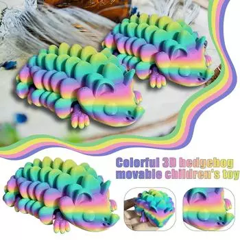 3D-печатная красочная модель ежа, детская игрушка в подарок One Size