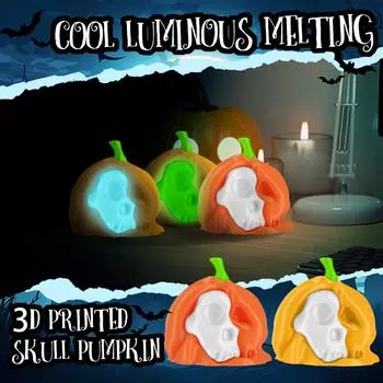 3D-печатная крутая светящаяся тающая креативная игрушка, украшение для вечеринки на Хэллоуин One Size оранжевый