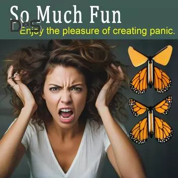 3D-печатная летающая игрушка-бабочка, заводная игрушка-бабочка для детей и взрослых, снятие стресса и беспокойства, резиновая игрушка-бабочка, подарок на вечеринку A