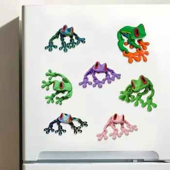 3D-печатная магнитная лягушка, поддельная шарнирная фигурка лягушки, магнит на холодильник, лягушка, игрушка-фиджет с подвижными суставами для украшения монитора компьютера, холодильника 20cm F
