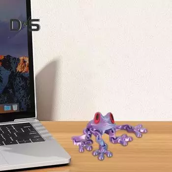3D-печатная магнитная лягушка, шарнирная лягушка с подвижными суставами, гибкая игрушка для снятия стресса в виде животного для домашнего офиса, холодильника, украшения стола красный
