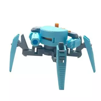 3D-печатная механическая подвижная технологическая игрушка-животное с чувством, требуется сборка One Size светло-синий