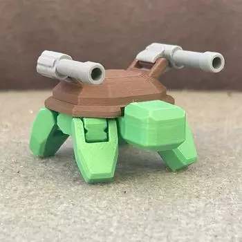 3D-печатная механическая подвижная технологическая игрушка-животное с чувством, требуется сборка зелёный