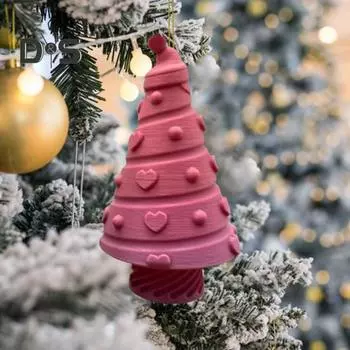 3D-печатная мини-елка, настольное украшение для елки со скрытым местом для хранения, подвесной декор, ящик для хранения подарков и денег, для праздничных подарков своими руками A