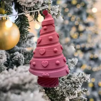 3D-печатная мини-елка, настольное украшение для елки со скрытым местом для хранения, подвесной декор, ящик для хранения подарков и денег, для праздничных подарков своими руками A