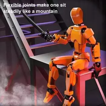 3D-печатная многошарнирная подвижная кукольная модель, полностью собранная фигурка, манекен-робот синий