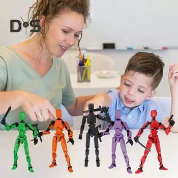 3D-печатная многошарнирная подвижная кукольная модель, полностью собранная фигурка, манекен, робот, аниме-фигурки, игрушки-фиджет для мальчиков, коллекционеров, настольные украшения белый