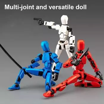 3D-печатная многошарнирная подвижная кукольная модель, полностью собранная фигурка, манекен, робот, аниме-фигурки, игрушки-фиджет для мальчиков, коллекционеров, настольные украшения белый