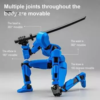 3D-печатная многошарнирная подвижная кукольная модель, полностью собранная фигурка, манекен, робот, аниме-фигурки, игрушки-фиджет для мальчиков, коллекционеров, настольные украшения красный