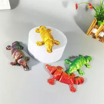 3D-печатная модель, гибкая статуя, с подвижными суставами, домашний декор, интересные игрушки для людей с аутизмом/СДВГ, праздничные подарки Toco, игрушки, игрушка для стола руководителя в виде животных One Size коричневый