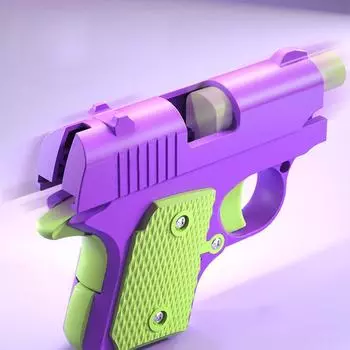 3D-печатная модель Gravity Straight Jump Mini Toy Морковный пистолет Нестреляющий игрушечный пистолет-редис Детская игрушка для снятия стресса