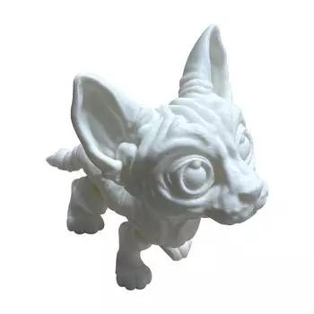 3D-печатная модель лысой кошки Милая One Size