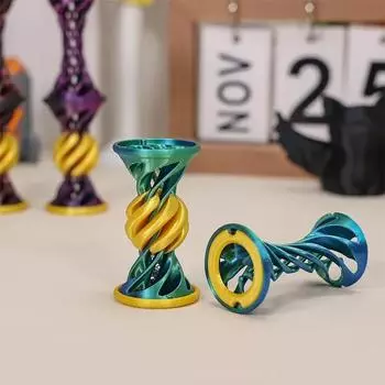 3D-печатная невозможная пирамида, проходная игрушка-фиджет, двухслойное спиральное дерево, диверсификация, детский подарок-украшение для декомпрессии чёрный