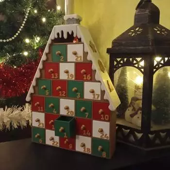 3D-печатная новогодняя елочная игрушка обратного отсчета до Адвента One Size зелёный