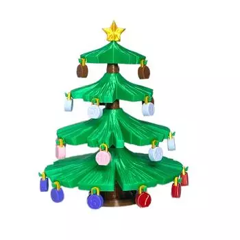 3D-печатная новогодняя елочная игрушка обратного отсчета до Адвента One Size зелёный