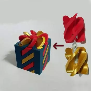 3D-печатная подарочная коробка, денежный подарочный банк, денежная подарочная коробка, украшение для подарка One Size зелёный