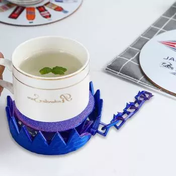 3D-печатная подставка под мышеловку, автоматическая регулируемая, противоожоговая, термостойкая, настольная кофейная кружка синий