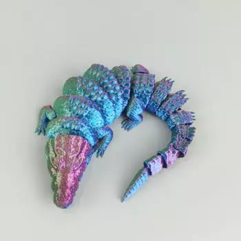 3D-печатная подвижная игрушка, с подвижными суставами, 3D-печатная игрушка-украшение, снятие стресса, подвижная One Size синий