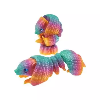 3D-печатная подвижная игрушка, с подвижными суставами, 3D-печатная игрушка-украшение, снятие стресса, подвижная One Size циан